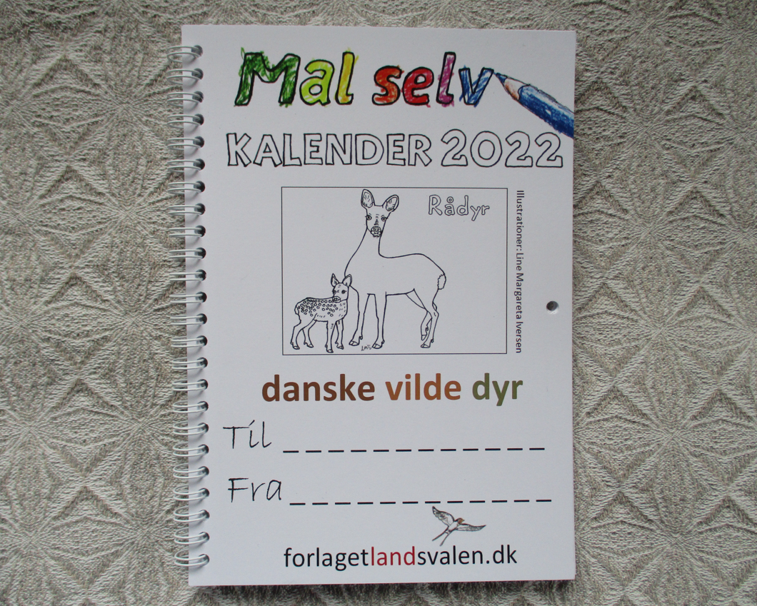2022 kalender med danske vilde dyr